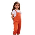 thumbnail image 2 of FAHXNVB Girls Ramper Solid Color Summer Jumpsuits with Pockets Kids One Piece Outfits Overalls 2-16 Years, 2 of 7