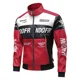 thumbnail image 2 of Chaqueta de cuero estilo Hong Kong para hombre, franjas de diferente Color, diseño de coche de carreras, ropa de motocicleta, nuevo modelo transfronterizo, 2 of 5