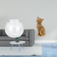 thumbnail image 2 of Elegante pecera de resina con escultura de gato para oficina, hogar, mesa, sala de estar, dormitorio y estantería., 2 of 8