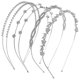 thumbnail image 1 of 4pcs Rhinestone Pearl Headbands, Sparkly Decorative Hairbands for Brides, Weddings, Comfortable Thin Metal Design, Durable Timeless Hair Accessories, 1 of 2