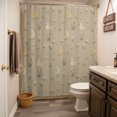 thumbnail image 3 of Cute Duck Daisy Shower Curtain - Water Repellent Fabric Shower Curtains Washable, Summer Spring Floral Sage Beige Decorative Polyester Cloth Bathroom Curtains Modern Bath Decor 72"x84", 3 of 8