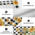 thumbnail image 6 of Orange Sunflower Outdoor Rug for Patio/Deck/Porch, Non-Slip Large Area Rug 3 x 5 Ft, Vintage Black Plaid Bee Floral Summer Indoor Outdoor Rugs Washable Area Rugs, Reversible Camping Rug Carpet Runner, 6 of 8