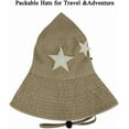 thumbnail image 4 of Boonie Hat for Women Men Packable Star Bucket Hat with Strings,Outdoor Travel Beach Sun Hat Fishing Hiking Safari Hat, 4 of 6