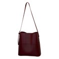 thumbnail image 1 of Bolso tipo cubo de cuero para mujer Bolso tipo cartera con múltiples bolsillos Bolso tipo hobo Bolso tipo mensajero Bolso shopper, 1 of 7
