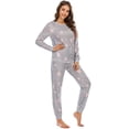 thumbnail image 2 of Womens Pajama Set Long Sleeve Sleepwear Star Print Nightwear Soft Pjs Lounge Sets with Pockets, 2 of 11