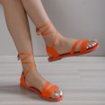 thumbnail image 4 of Vedolay Reef Sandals Women Womens Sandals Casual Summer Gladiator Clip Toe Strappy Flat Sandals,Orange 6.5, 4 of 5