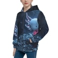 thumbnail image 2 of Naloa Heart Axolotl Teenage Zipper Hoodie, Long Sleeve Zip Up Hoodies Casual Jackets Tops for 7-12 Years-Medium, 2 of 6