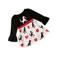 thumbnail image 3 of Valentine's Day Kids Baby Girl Dinosaur Love Print Tutu Dress Party Clothes, 3 of 5