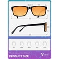 thumbnail image 2 of Gafas contra luz azul VMJFBJ para hombres y mujeres, lentes ámbar bloqueadores de luz azul para pantalla de computadora y juegos, mejoran el sueño y reducen la fatiga visual, gafas para gamers, 2 of 7