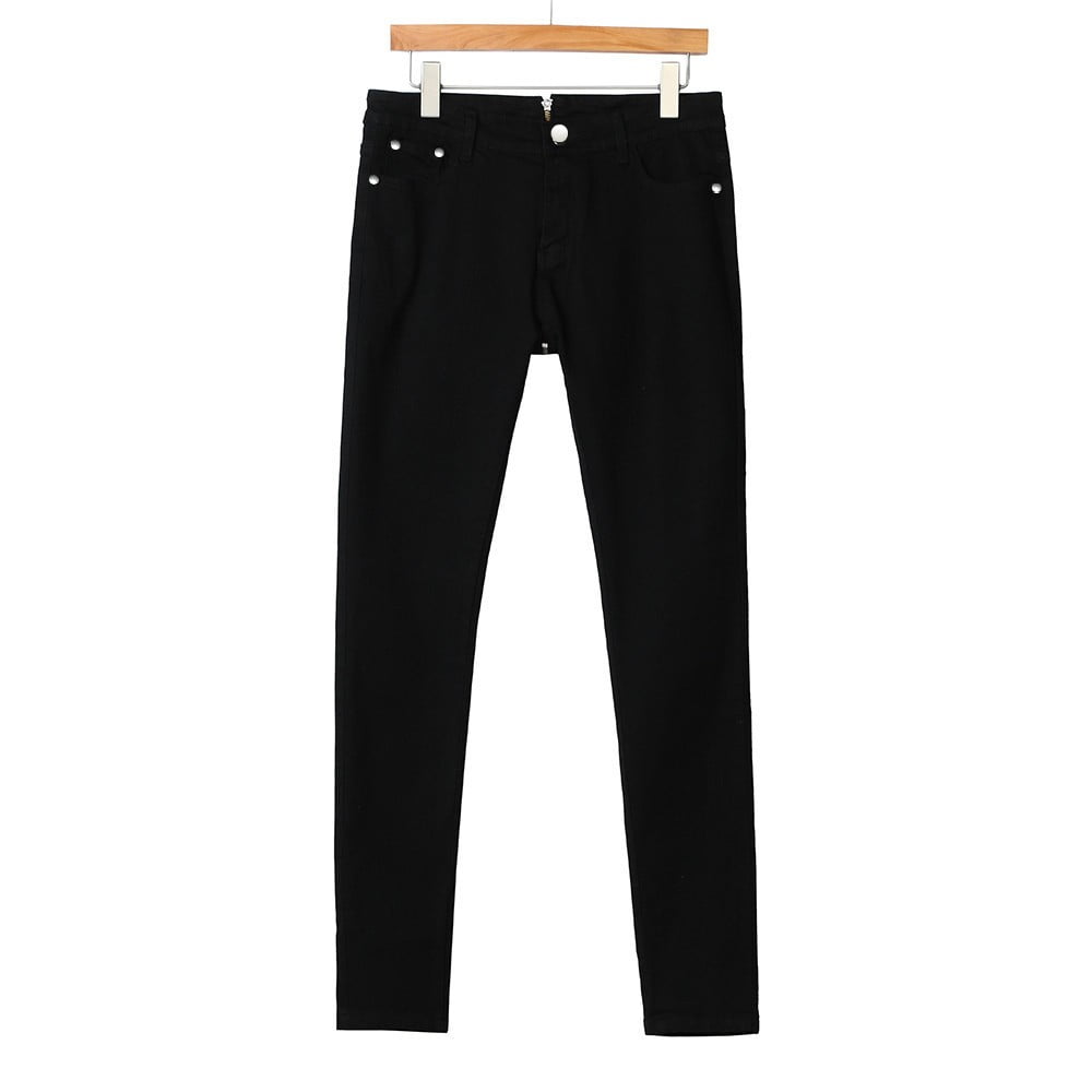 yinguo women back zipper pencil stretch denim skinny jeans