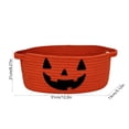 thumbnail image 3 of Halloween Candy Basket Cotton Rope Handheld 9.1x7.1x2.4in with Ghost Decor for Kids Trick or Treat Party by OVFUIZ, 3 of 6
