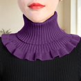 thumbnail image 4 of MEICHEN Knitted Neck Warmer for Women Solid Color Detachable High Collar Scarves Fall Fashion Shawl Wraps, 4 of 5