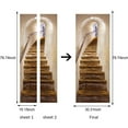 thumbnail image 2 of Adhesivo decorativo 3D para puertas SP-F051 - Diseño de escalera arqueada (77x200cm), vinilo PVC multicolor, fácil de pegar, ideal para hogar, escuelas y regalos especiales., 2 of 6