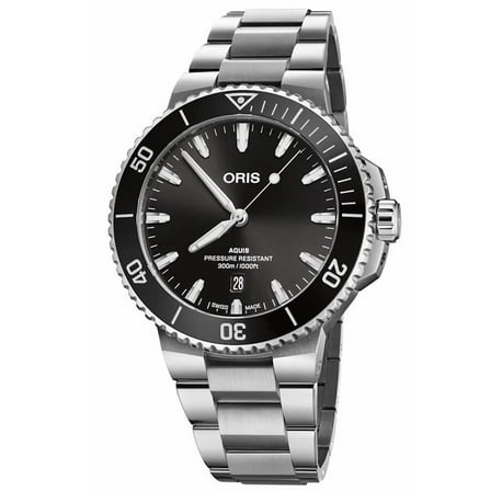 Oris Aquis Date Automatic Black Dial Silver Steel Men's Watch 01 733 7789 4154-07 8 23 04PEB