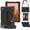 Black, variant on REQO Case for Samsung Galaxy Tab A7 10.4 Inch (SM-T509/T505/T500/T507/T505N):3-Layer Structure Portable Hybrid Shock-Proof Cover with Rotatable Hook&Loop Kickstand