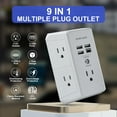 thumbnail image 3 of Surge Protector Outlet with 5 AC Outlets and 4 USB Ports (1 USB-C), Multi-Plug Wall Adapter for Home, School, and Office, ETL Certified, 3 of 8