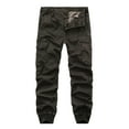 thumbnail image 2 of OWMEOT Mens Casual Cargo Pants Baggy Outdoor Work Pants Straight-Legs Construction Workwear Bottoms with Pockets, 2 of 9