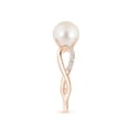 thumbnail image 3 of ANGARA Freshwater Cultured Pearl Infinity Ring in 14K Rose Gold for Women | June Birthstone, Birthday, Anniversary, Jewelry Gift for Women | Pearl Ring, 3 of 8