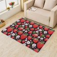 thumbnail image 2 of Strawberry Rugs for Living Room Bedroom - Flower Rug 4x5 - Cartoon Carpet for Home Decor - Washable Non Slip Patterned Indoor Large Area Rug - Soft & Low Pile (ZL&748), 2 of 7