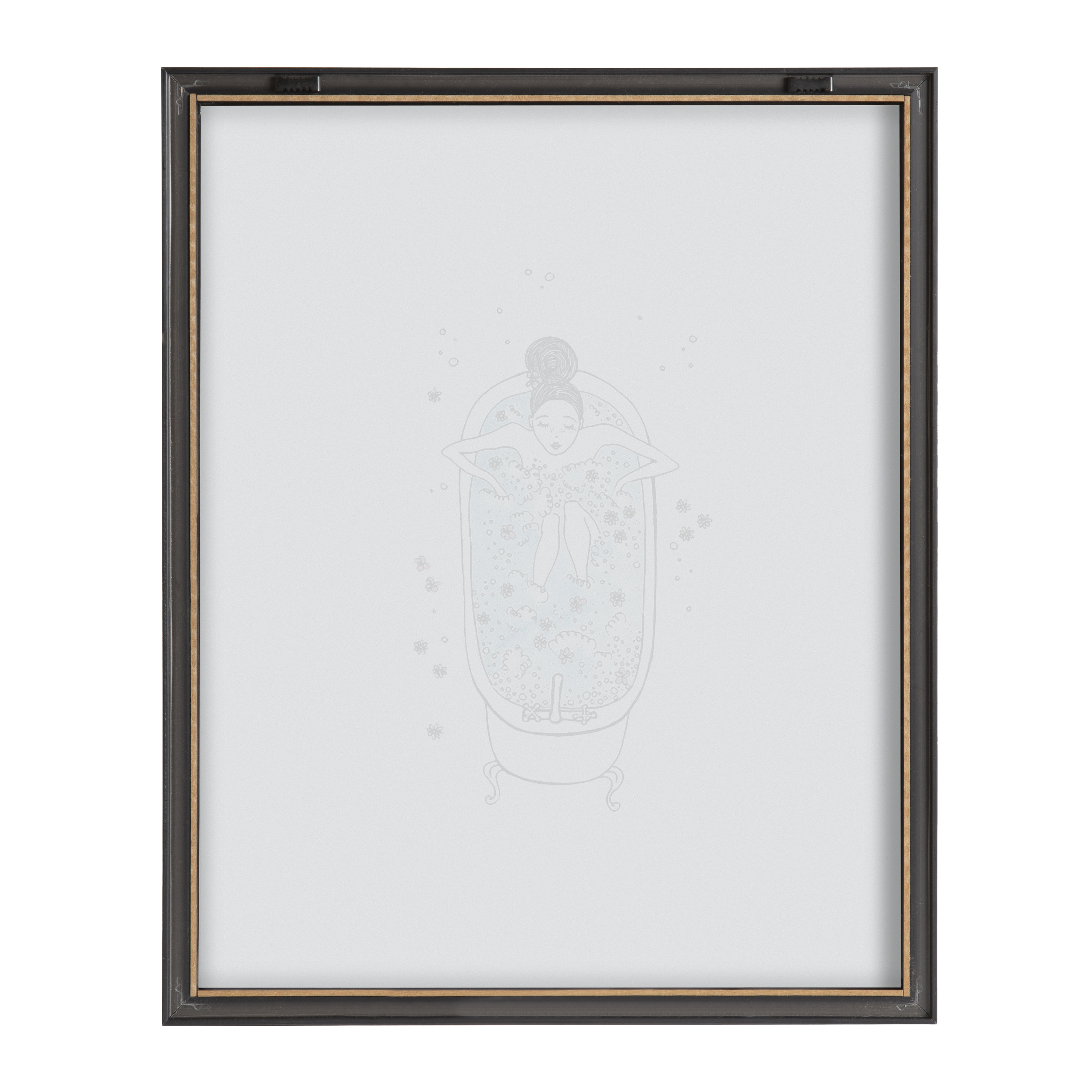 Blake Girl in a Bath 16 in x 20 in Framed Painting Art Prints, by Kate and Laurel