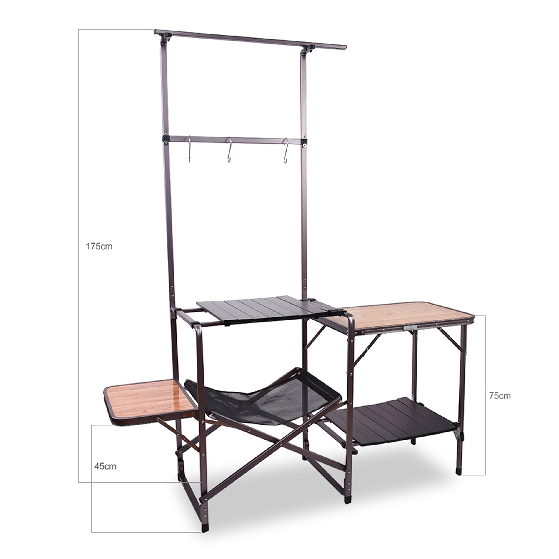 60 Bbq Foldable Aluminium Cooking Table Kitchen Outdoor Camping Picnic