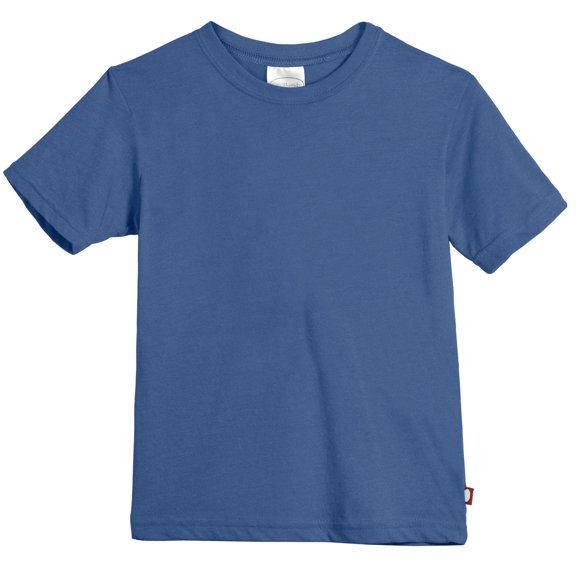Made in USA Boys Soft Cotton Jersey Short Sleeve Crew Tee | Smurf Blue