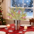 thumbnail image 4 of Rama de Pino Artificial con Frutos Rojos y Piñas | Ramo Decorativo Navideño de 50 Cm | Agujas de Pino Artificiales Realistas para Mesas Festivas, Repisas, Arreglos Florales y Más. Reutilizable., 4 of 6