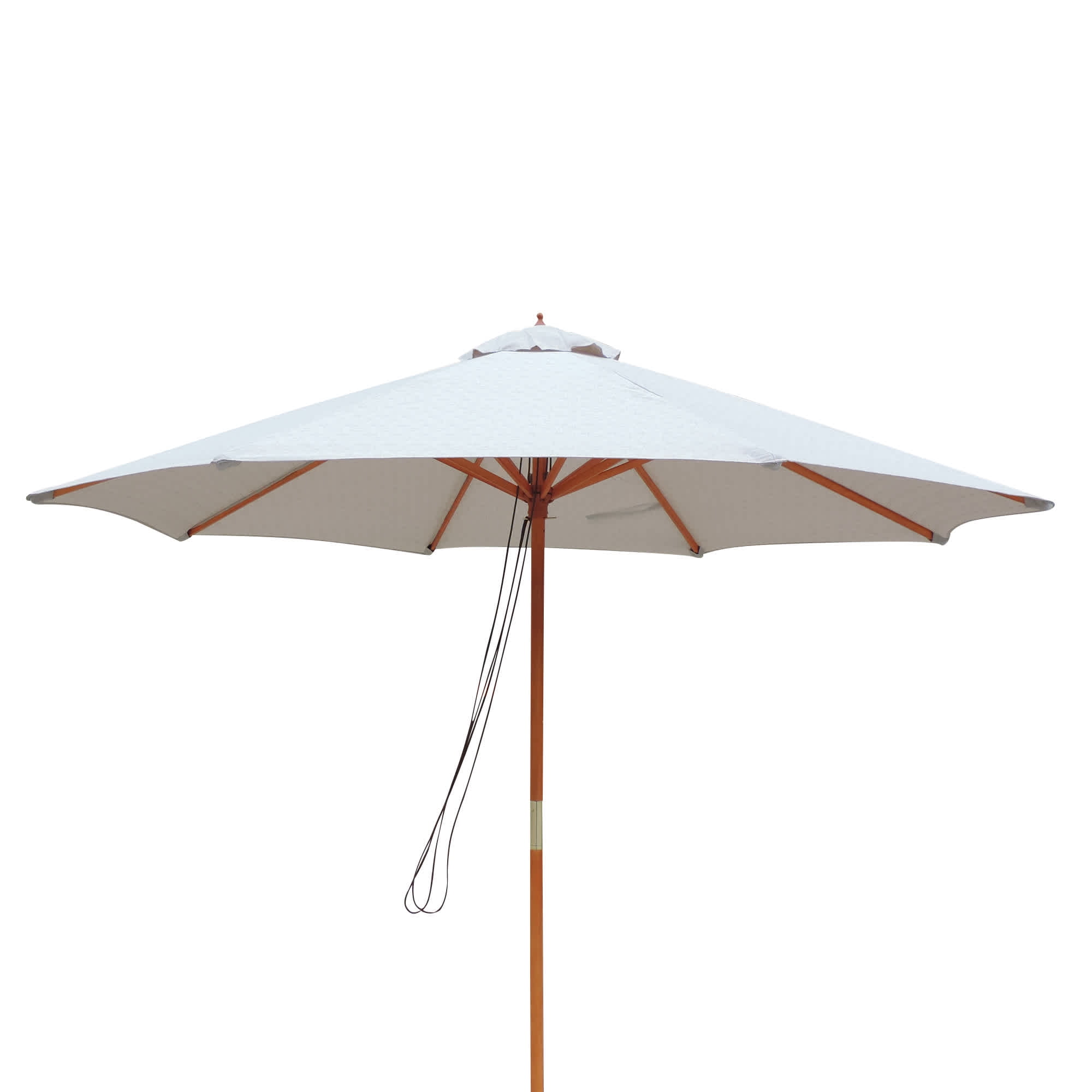 Island Umbrella Tranquility 9ft Hardwood Market Umbrella in Olefin with Wind Vent
