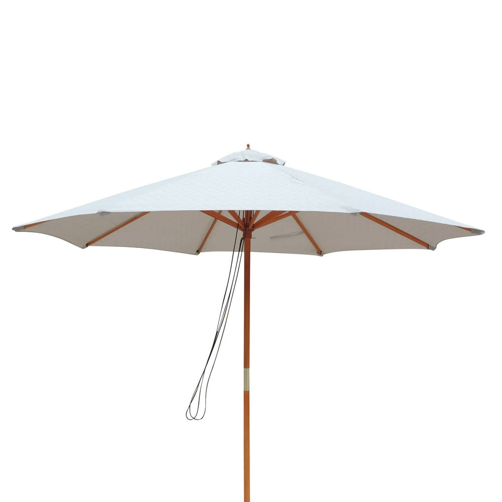 Island Umbrella Tranquility 9ft Hardwood Market Umbrella in Olefin