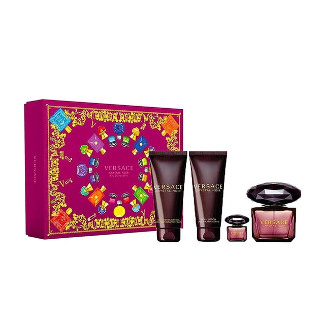 Set Crystal Noir de Versace 4 piezas EDT multicolor