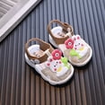 thumbnail image 2 of Duqingm Toddler Sandals Girl Sandals for Girls,Closed Toe Princess Costume Summer Dress Shoes Fisherman Water Beach Rubber Sole Flat Sandals Beige,6.5, 2 of 7