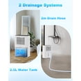 thumbnail image 4 of Homtronics 53 Pint Dehumidifier for Basement, 4500 sq ft Compressor Dehumidifier with Drain Hose, Humidity Control & Display, Dry Mode, Timer, White, 4 of 10