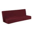 thumbnail image 1 of CHUANK Folding Sofa Cover Solid Color Futon Slipcover Polyester Elastic Fabric  Inclusive Cover Elastic Bottom  Soft and Washable Futon Cover for Sofa Bed, 1 of 8