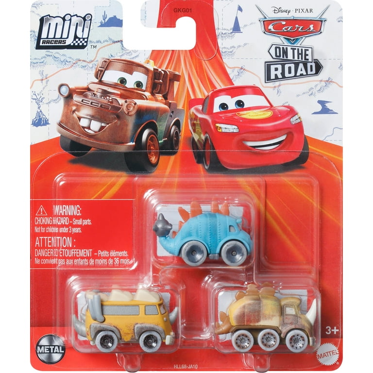 ミニカー DISNEY MOTORS Diecast mini cars Set of 3 Disney Pixar Cars Mini Racers 3-Pack Set of 3 Die-Cast Toy