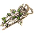 thumbnail image 4 of EeaseMX Clips para el cabello de cristal para mujer vintage Barrettes Accesorios para el cabello (verde), 4 of 8
