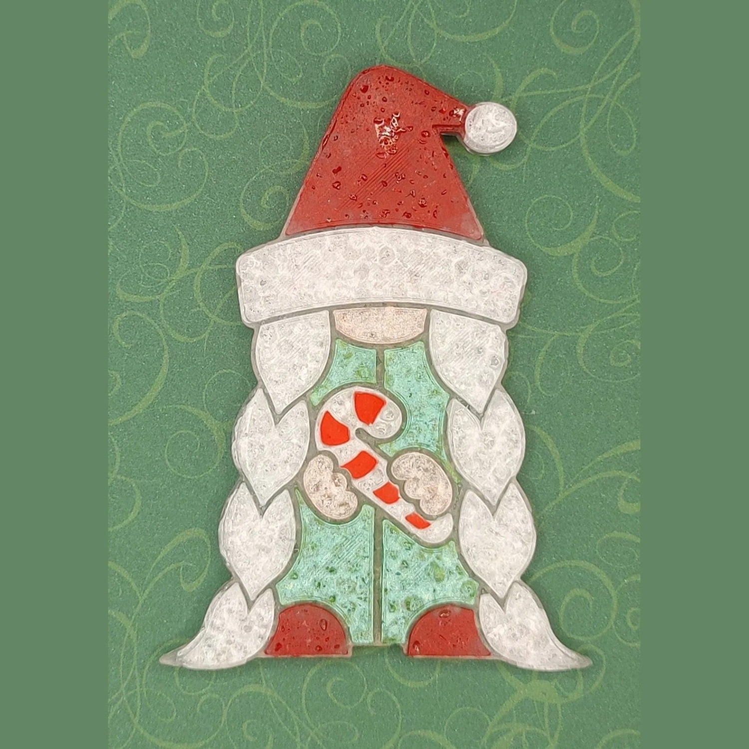 Christmas Gnome with Candy Cane Silicone Freshie Mold