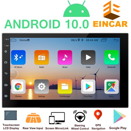 EinCar Android 10.0 Stereos System 7 inch Touch Screen Car Radio Receiver with Bluetooth GPS Navigation Double 2 Din Head Unit In Dash Headunits support WiFi Mirror Link Steering Wheel Control
