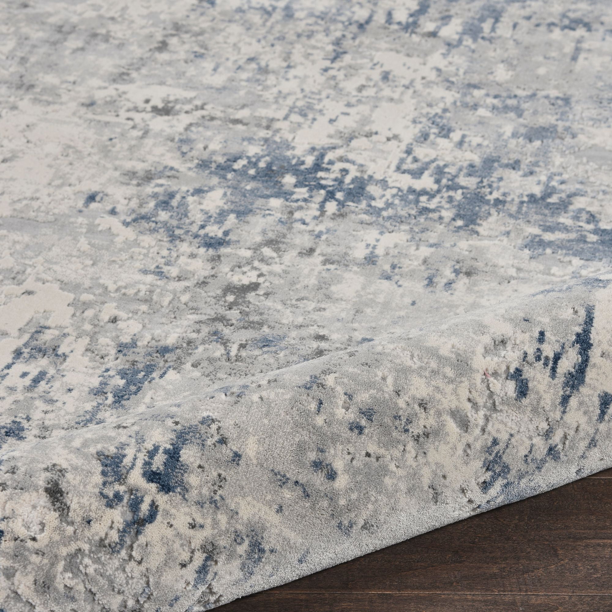 Nourison Rustic Textures Modern Indoor Area Rug Ivory/Grey/Blue 7'10" x 10'6"