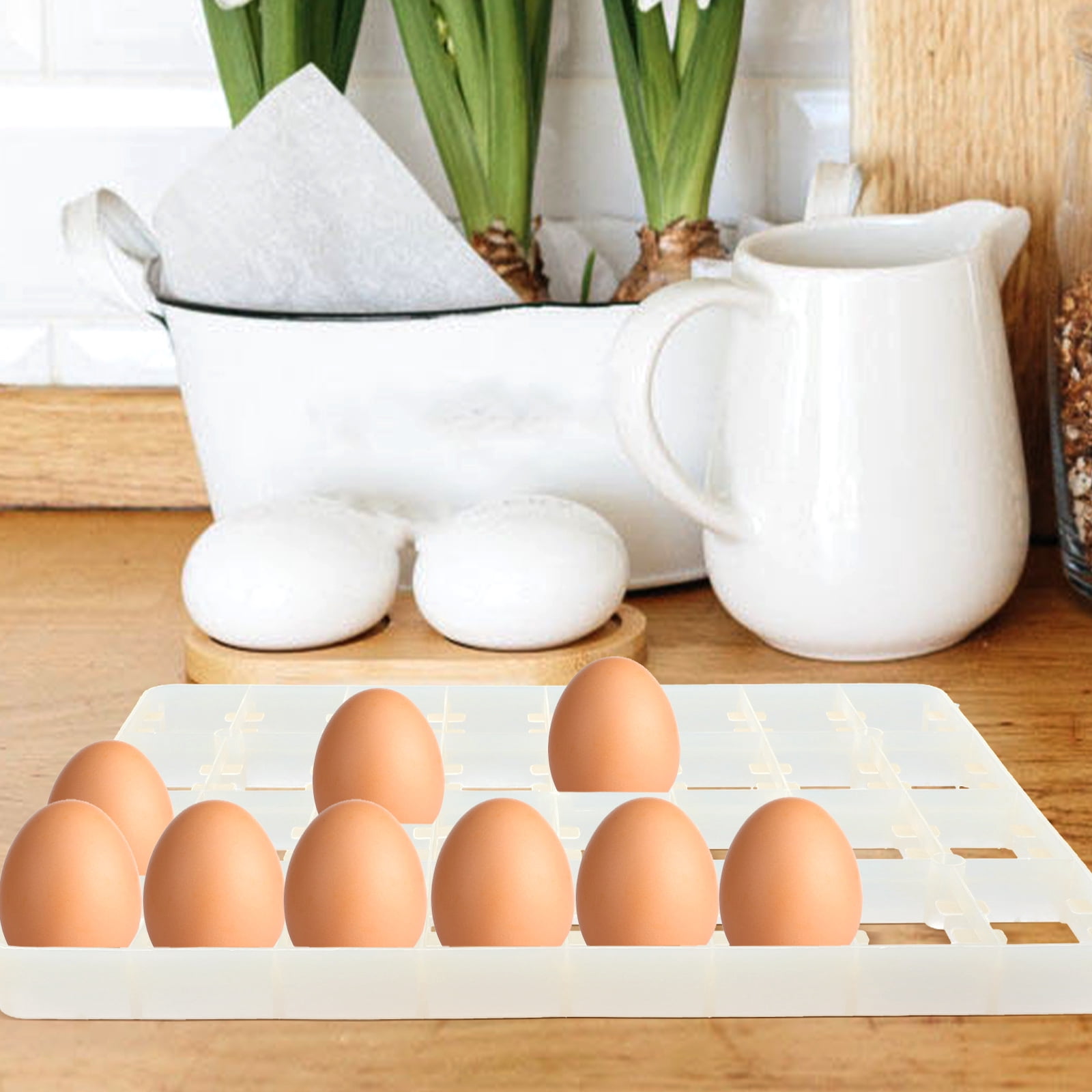 UPOUART Egg Incubator Tray Reusable White Plastic for Home and Travel