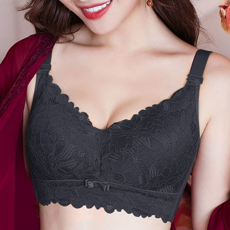GZWYHT Wireless Bras Clearance Bralettes for Women Women Plus Size Sports Bra Without Steel Rings Yoga Vest Lingerie Underwear Bras for Women Yoga Bra Push Up Bra Black XXL