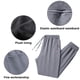 thumbnail image 3 of Pantalones de chándal cálidos para hombre, ajustados, con bolsillos con cremallera, gris, 3 of 5