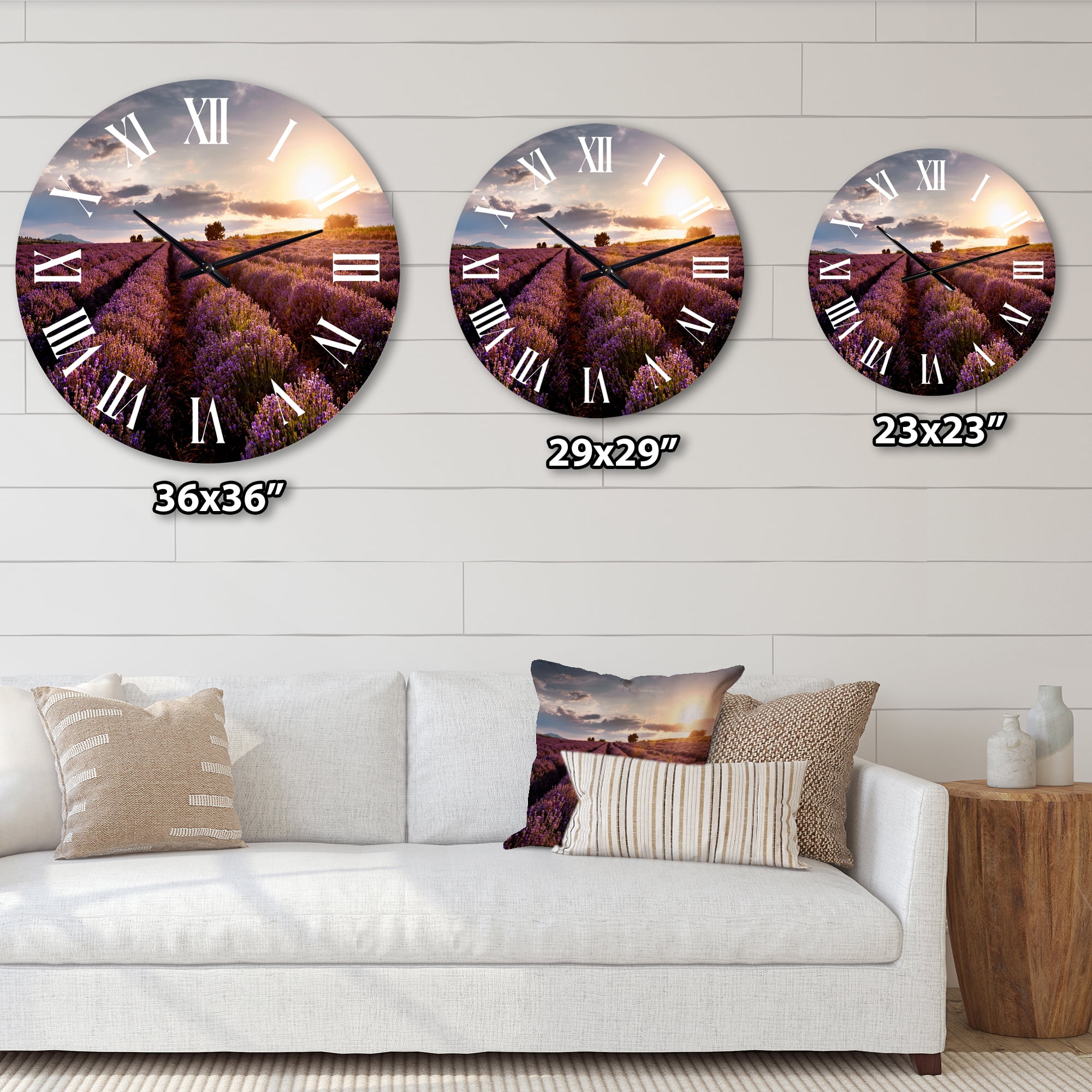 Designart 1" Quartz Farmhouse Wall Clock