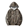 thumbnail image 6 of Havenx Camo Hoodie for Men Long Sleeve Maple Leaf Print Hoodie with Pockets Drawstring Hooded Sweatshirts Fishing Hunting Camping Athletic Workout Fall Winter Pullover,Coffee 3XL, 6 of 7