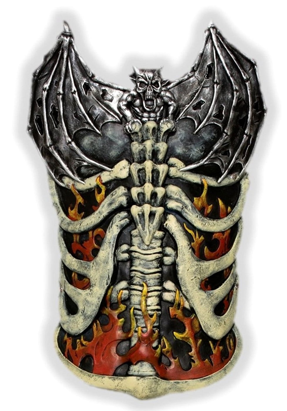 Medieval Fantasy Bone Chest Mens Adult Bones Knight Warrior Costume