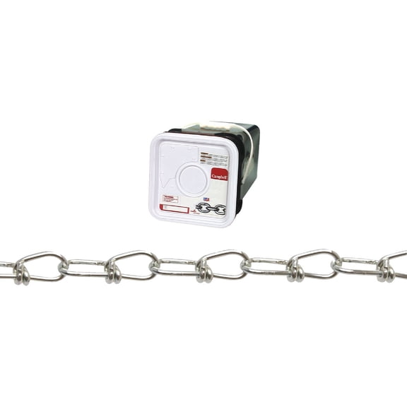 Apex Tool Group Campbell Tool Chain Double Loop Inco 2/0 Zinc Plated 275'/Sq Pl — Residential Use, Standard Application