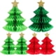 thumbnail image 2 of KAKOWELY 6 piezas de centros de mesa de nido de abeja para fiestas navideñas, adornos de nido de abeja para árbol de Navidad., 2 of 5