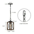 thumbnail image 2 of EDISHINE Pendant Lighting for Kitchen Island, Adjustable Height, Rustic Hanging Light Fixtures for Hallway, Metal Hanging Dining Room Lamp, Brown, 2 of 9