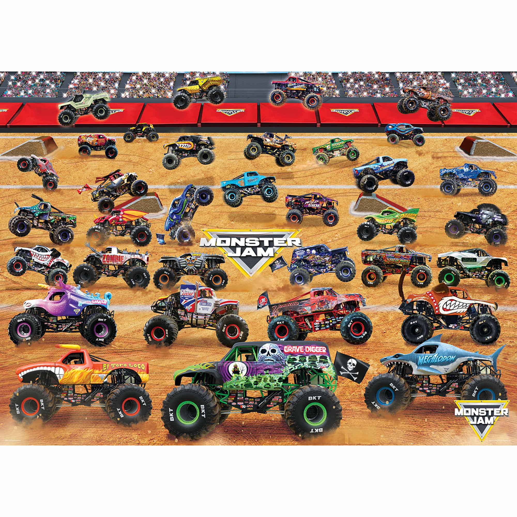 Eurographics: Monster Jam Truck Lineup - 1000-Piece Puzzle - 26.6" x 19.25" - Adult Jigsaw, Action-Packed Featuring Iconic Trucks, Officially Licensed