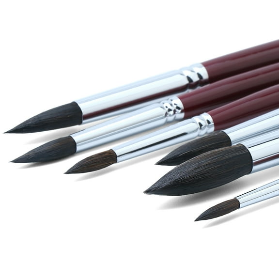 Transon Round Paint Brush Set for Watercolor Gouache Ink Acrylic Art Painting Short-Handle