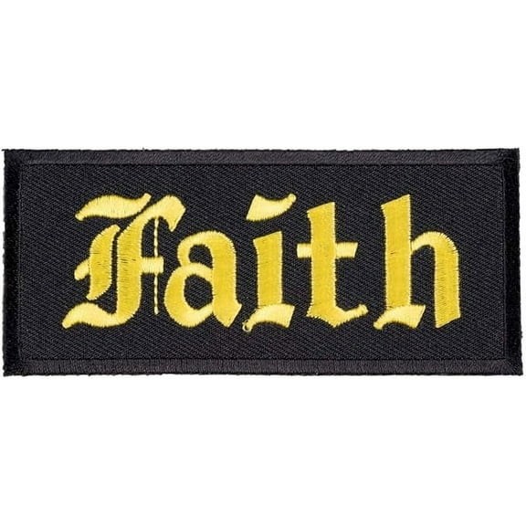 Faith Black & Yellow Patch, Christian Patches
